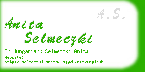 anita selmeczki business card